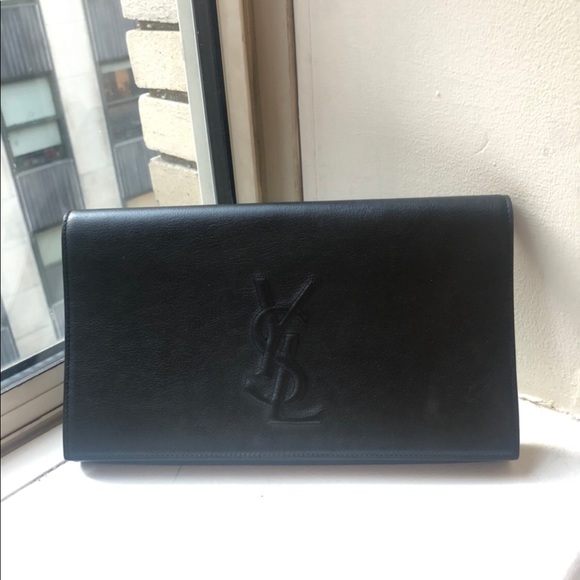 ysl black clutch